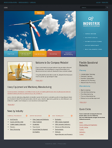 Industrial Website Template
