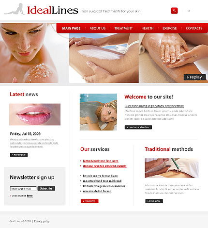 Skin Treatment Website Template
