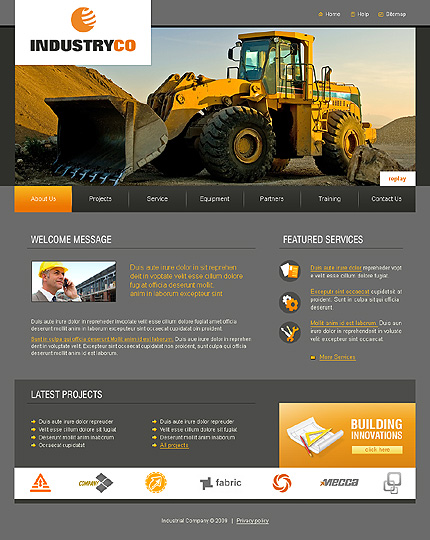 Industrial Website Template