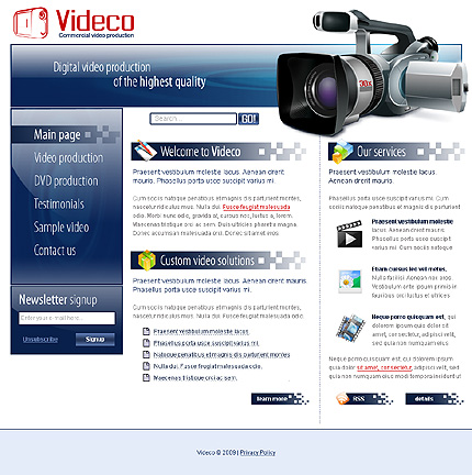 Video Production Website Template