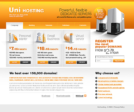 Hosting Website Template