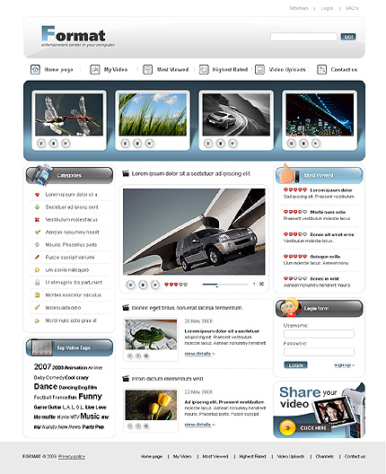 Video Sharing Website Template