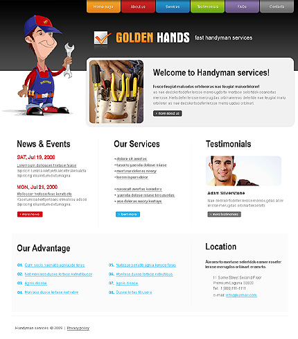 Handyman Services Website Template