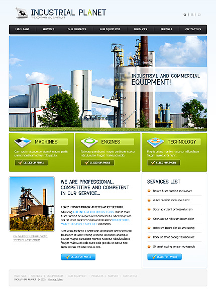 Industrial Website Template