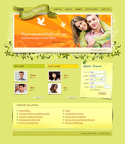 Dating Agency Website Template