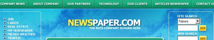 newspaper&nbsp;website template