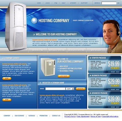 hosting&nbsp;site template