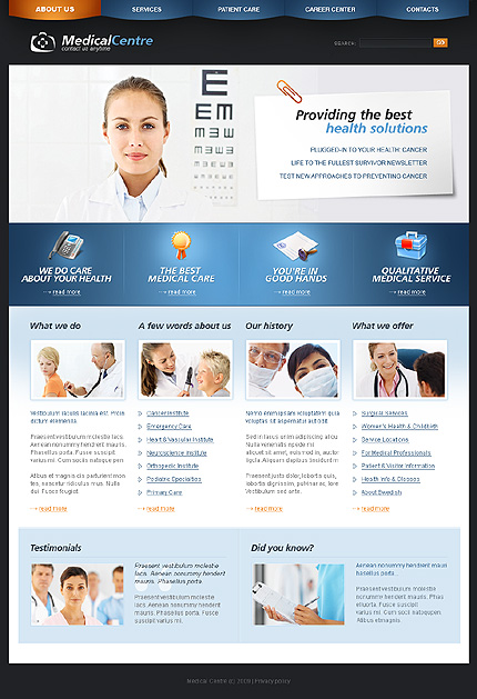 Medical Centre Website Template