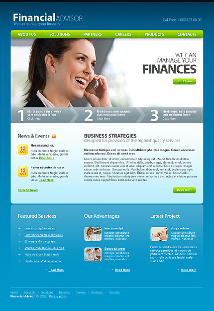 Financial Advisor Website Template