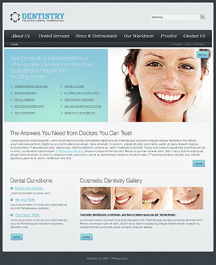 Dentistry Website Template
