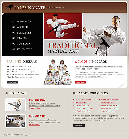 Martial Arts Website Template