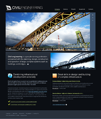 Civil Engineering Website Template