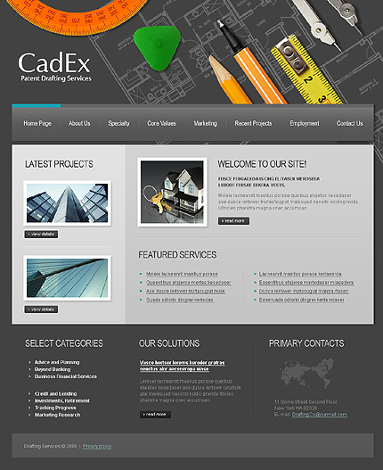 Patent Drafting Website Template
