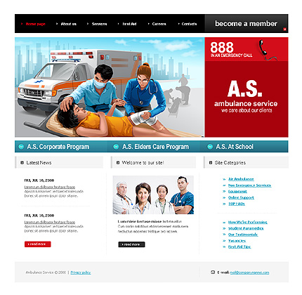 Ambulance Service Website Template