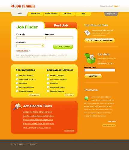Job Finder Website Template