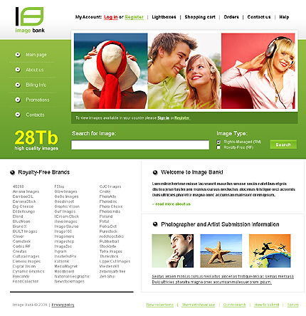Image Bank Website Template