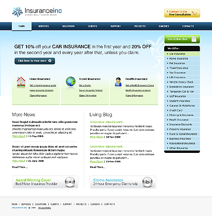Insurance Website Template