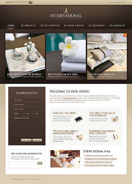 Luxury Hotel Website Template