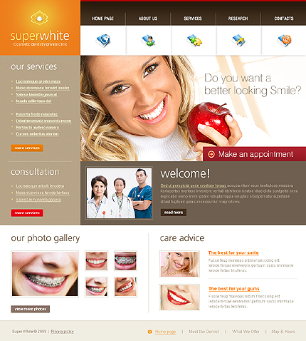 Cosmetic Dentistry Website Template