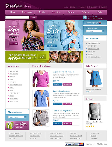 Fashion Store Website Template