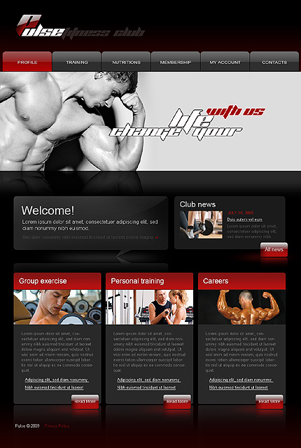 Fitness Website Template