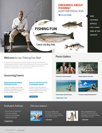 Fishing Website Template