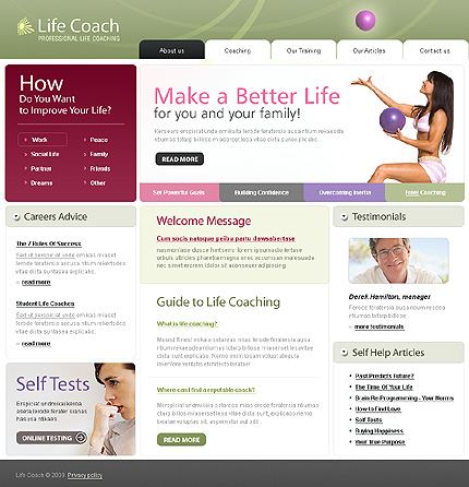 Life Coach Website Template