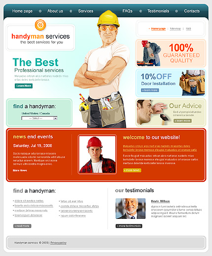 Handyman Services Website Template
