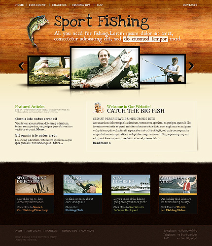 Sport Fishing Website Template
