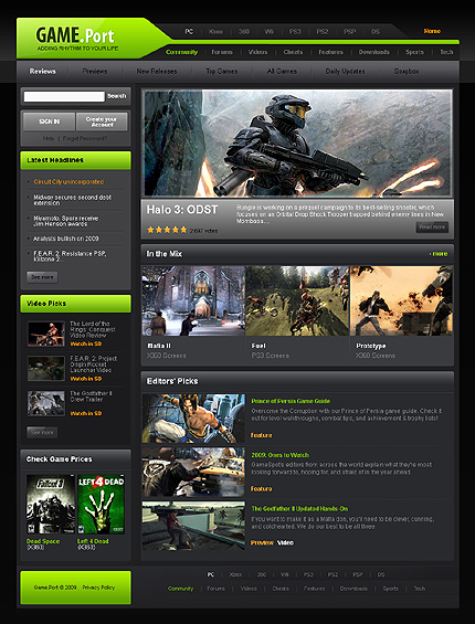 Game Portal Website Template