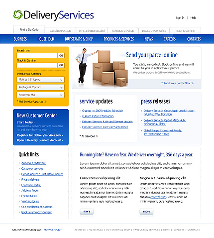 Delivery Services Website Template