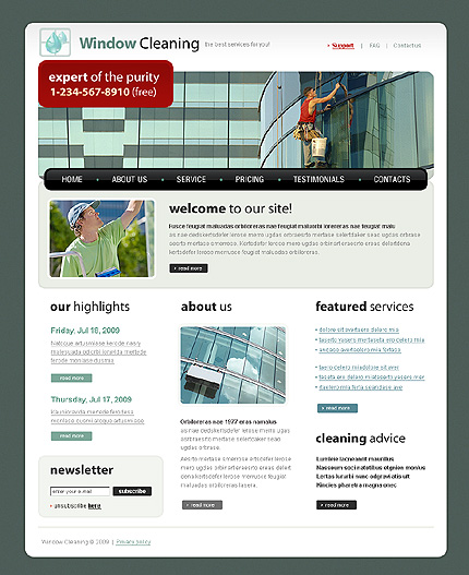 Window Cleaning Website Template