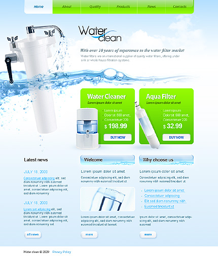 Water Cleaner Website Template