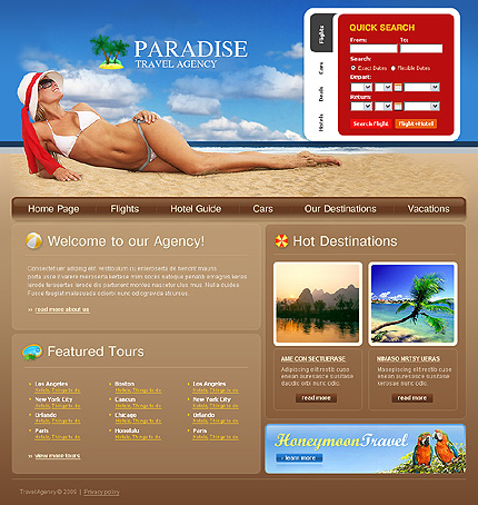 Travel Agency Website Template