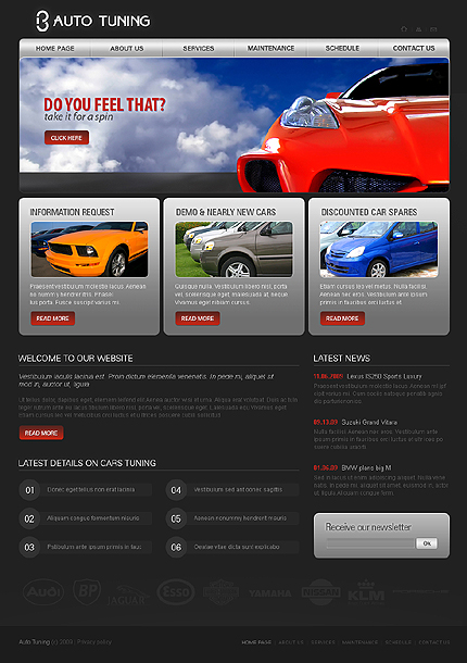 Auto Tuning Website Template