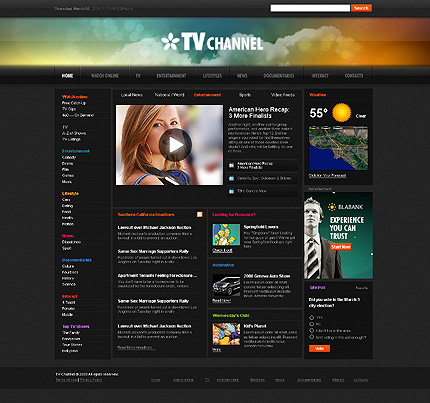 TV Channel Website Template