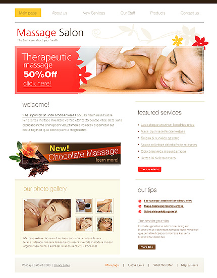Massage Salon Website Template