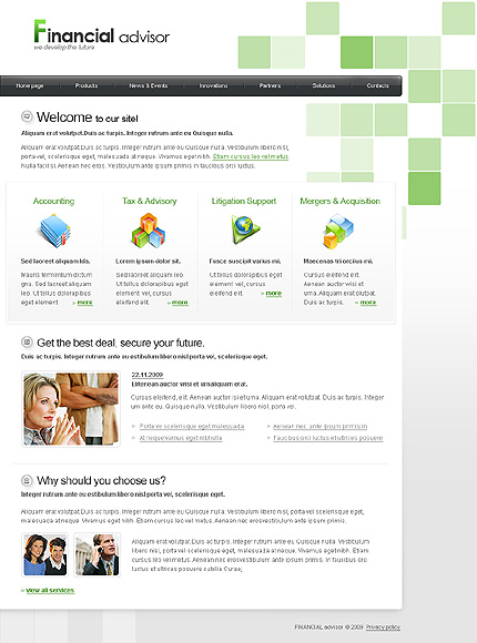 Financial Advisor Website Template