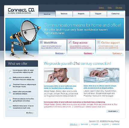 Global Communication Website Template