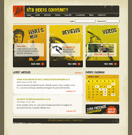MTB Riders Website Template