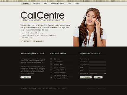 Call Centre Website Template