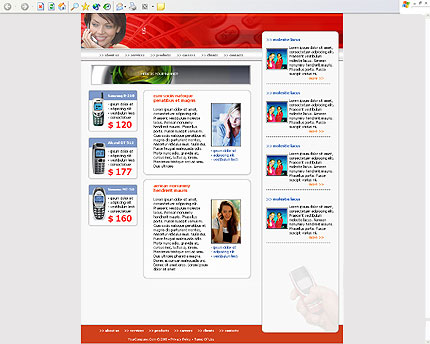 phones&nbsp;website template