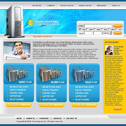 hosting&nbsp;site template