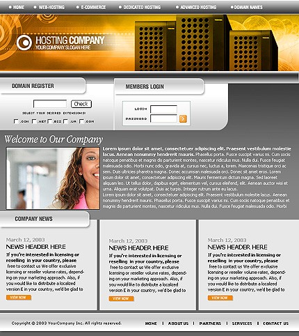 hosting&nbsp;site template