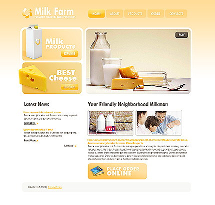 Milk Farm Website Template