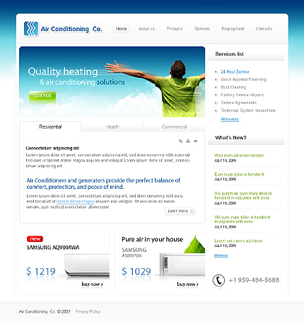Air Conditioning Website Template