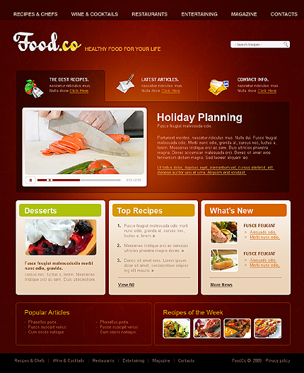 Food Website Template
