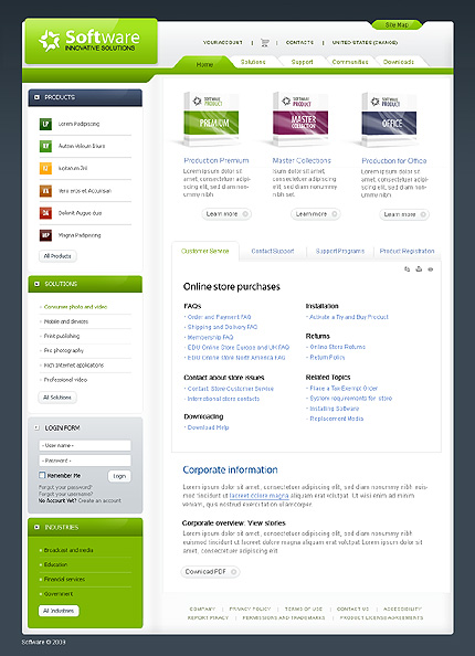Software Website Template
