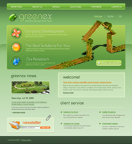 Green Construction Website Template
