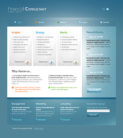 Financial Consultant Website Template